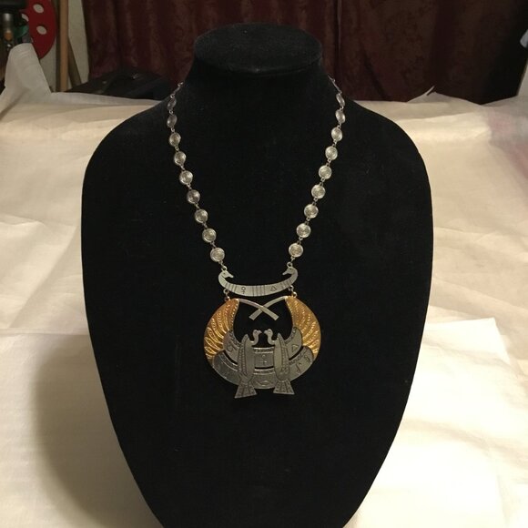 Vintage ART Arthur Pepper Egyptian Revival Vulture Goddess Necklace - Picture 6 of 13